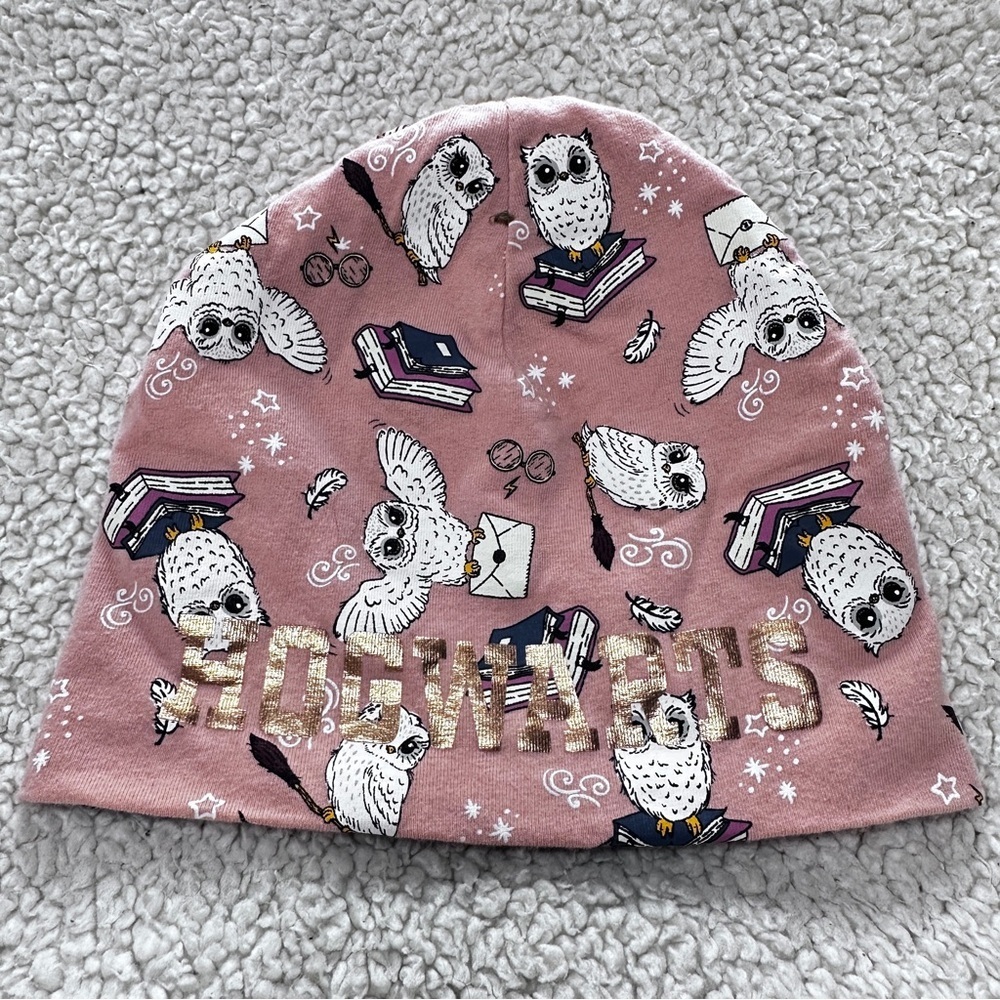 H&M Harry Potter Little Girls Hogwarts  Pink beanie hat, Owls, Books, Mail, 4T
